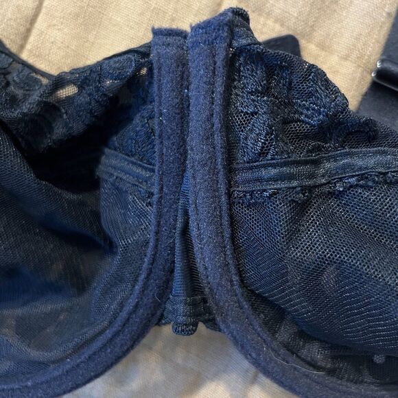 NWOT Wacoal Arabesque Black Lace Underwire Bra 36 DDD - Picture 4 of 6